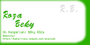 roza beky business card